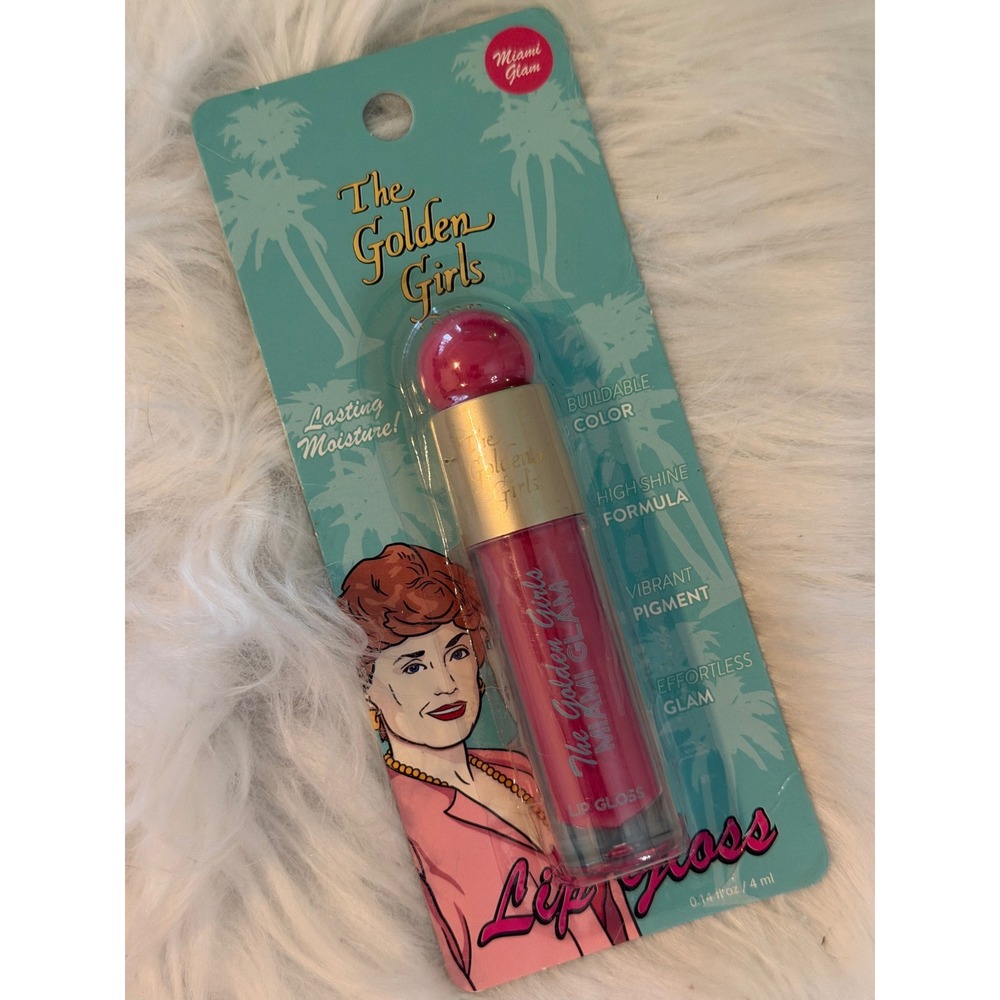 The Golden Girls Miami Glam Lip Gloss Pink Blanche High Shine 0.14oz New
